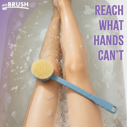 weBRUSH Long Handle Bath & Body Shower Brush for Exfoliating Back
