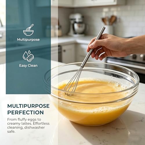 10 Inch Stainless Steel Mini Whisk for Cooking & Baking