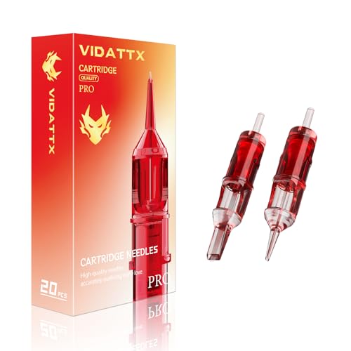 Troytatu 5RS Tattoo Cartridge Needles #12 Round Shader 20PCS