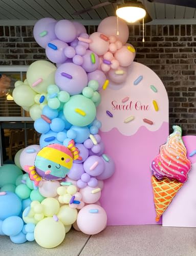Pastel Ice Cream Balloon Arch Kit - 142Pcs for Parties