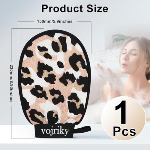 Vojriky Exfoliating Body Scrub Glove for Shower & Dead Skin Removal