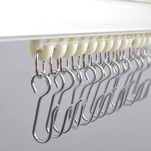 Kuasting Stainless Steel S-Hooks for Curtain Tracks, 80 Pack, 35mm