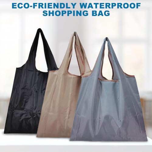 Reusable Grocery Bags 3 Pack - Foldable Nylon Shopping Totes