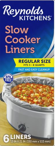 Reynolds Kitchens Slow Cooker Liners, 6 Count (Pack of 2) - Fits 3-8 Quarts