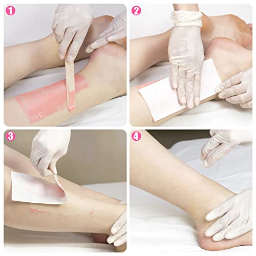 Teqooza Non-Woven Hair Removal Wax Strips 50 Pcs, 20cm x 7cm