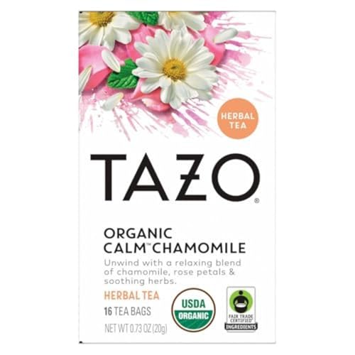TAZO Calm Chamomile Herbal Tea Bags Caffeine Free 16 Count