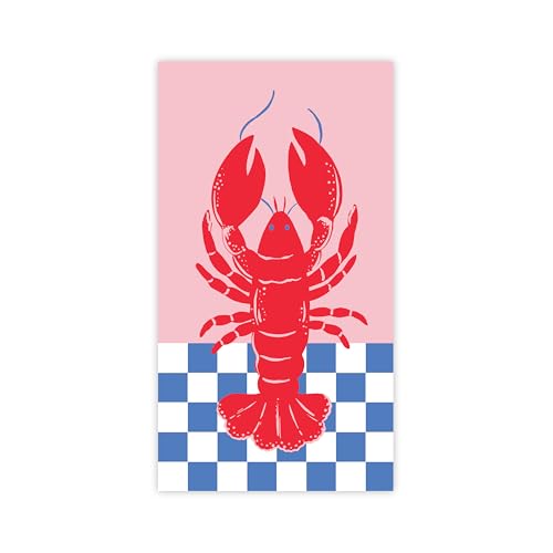 Bonjour Fête Lobster Guest Towels, 3-Ply Paper Napkins, 4.25 x 7.75, 20 Pack