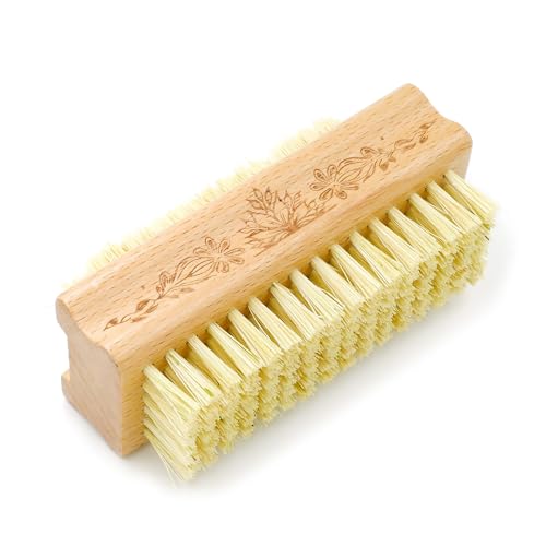 Menesia Wooden Nail Brush - Natural Wood Hand and Fingernail Scrubber