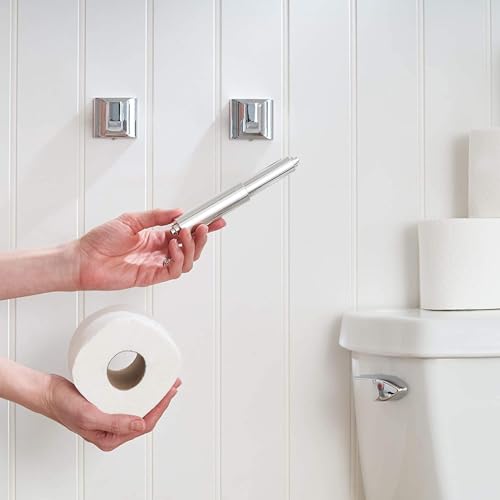 Stainless Steel Spring-Loaded Toilet Paper Holder - Durable & Easy Install