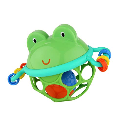 Bright Starts Oball Jingle & Shake Pal - Frog Musical Baby Rattle Toy