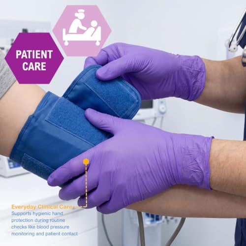MedPride X-Large Powder-Free Nitrile Exam Gloves Pack of 100 - Medical, Puncture-Resistant