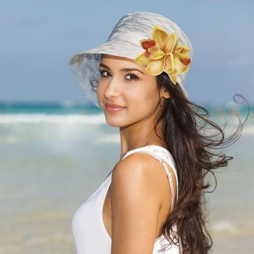 3 Pcs Hawaiian Flower Hair Clips Tropical Orchid Hair Barrettes