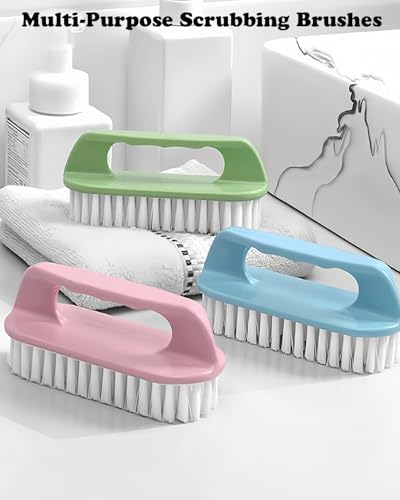 Ganganmax Heavy Duty Scrub Brush Set - 3 Pack Stiff Bristle Scrubber
