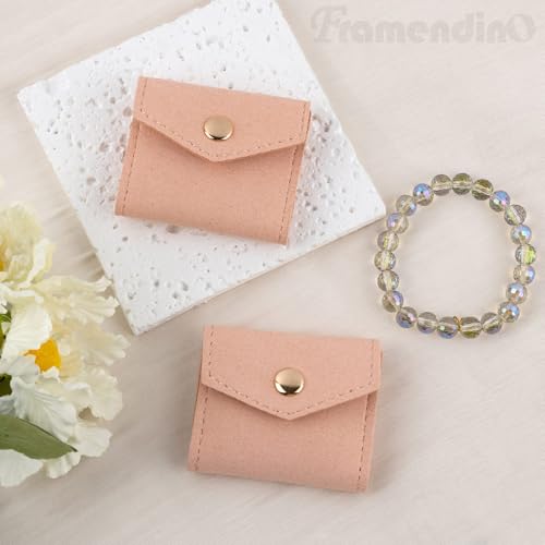 Framendino 2 Pack Small Velvet Jewelry Pouches for Travel