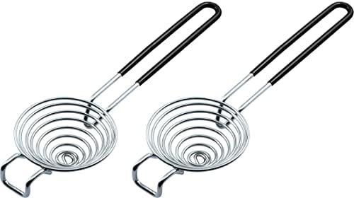 Black CAMKYDE Stainless Steel Egg Separator Set of 2 – Food Grade Egg Yolk & White Strainer