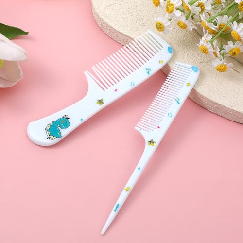 Styquenzer Cute Hair Comb Set 2 Pcs Mini Rat-Tail and Fine-Tooth Combs