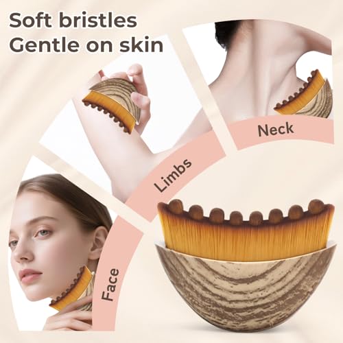 Lymphatic Contour Face Brush - Facial Dry Brushing & Jawline Sculpting Tool