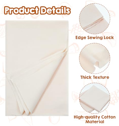 Large Cotton Baking Towels for Sourdough & Baguettes - 35.4x26 Inch