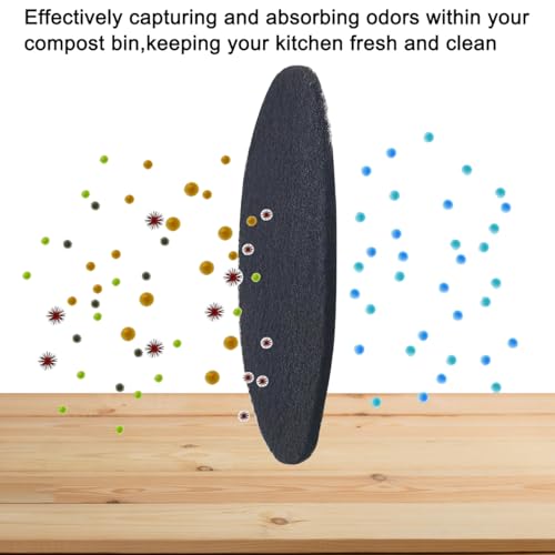 7.25-Inch Activated Charcoal Compost Filters, Round Replacement Bin Refills (3 Pack)