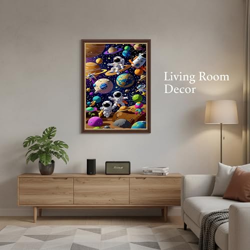 5D Space Astronaut Diamond Art Kit - 12x16 Inch DIY Painting