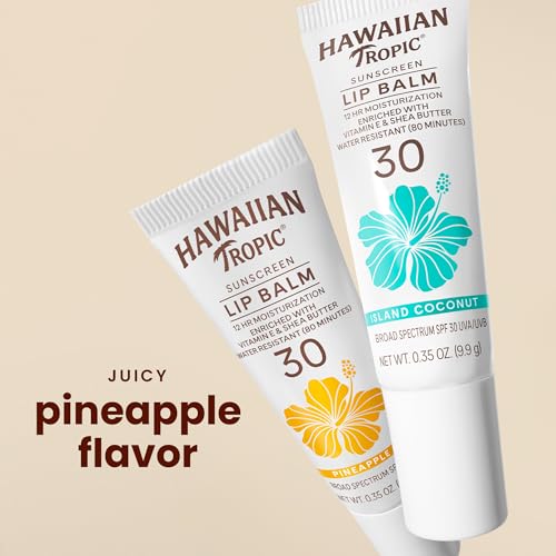 Hawaiian Tropic Pineapple SPF 30 Sunscreen Lip Balm, 0.3 Oz