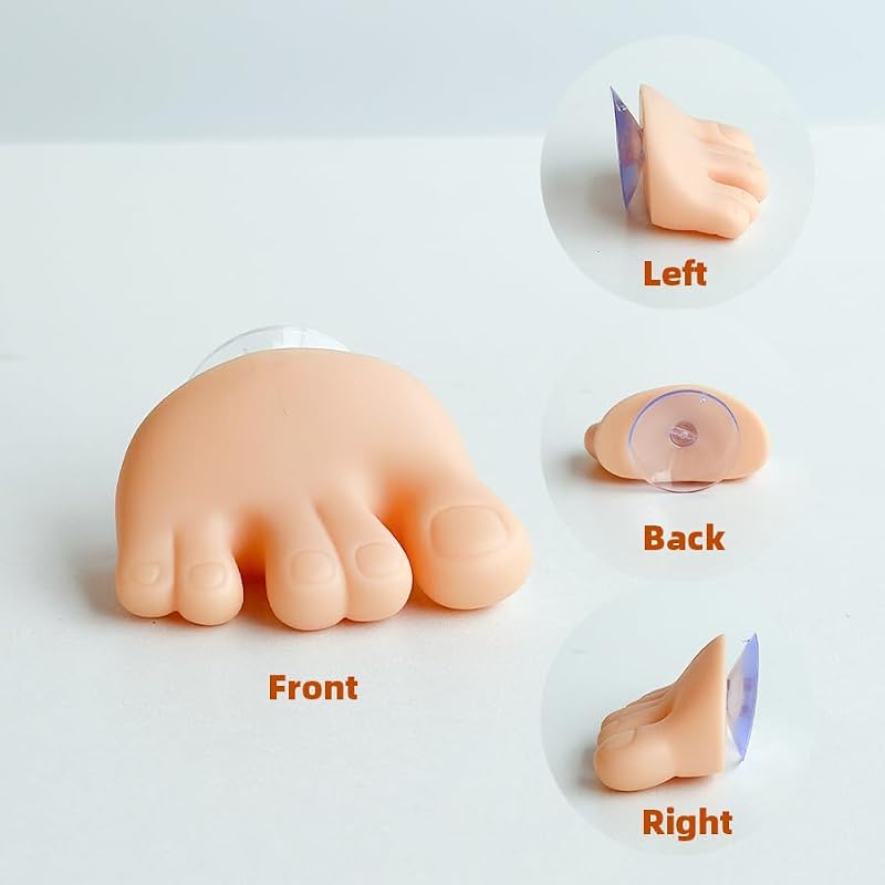 Lifelisa Cute Toes Suction Hooks - 2 Pack Wall Hanging Utility Holders