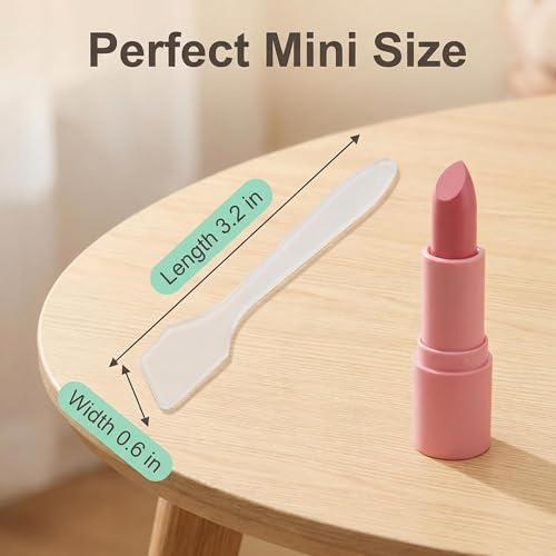 Erioctry 100 PCS Disposable Cosmetic Spatulas 3.2 Inch Plastic Makeup Cream Scoops for Skin Care Face Mask Mixing and Sampling