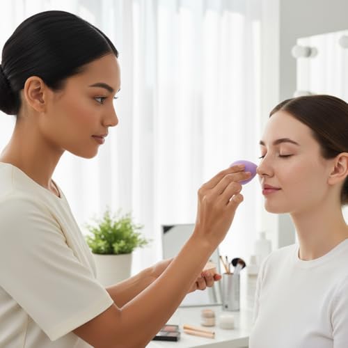 Fansoftiks 6 Pcs Mini Makeup Sponge Set Small Soft Beauty Blender Sponges