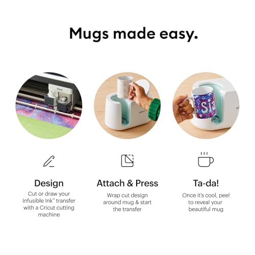 Cricut Ceramic Sublimation Mugs, 14.4 Oz, 36 Count, Microwave & Dishwasher Safe
