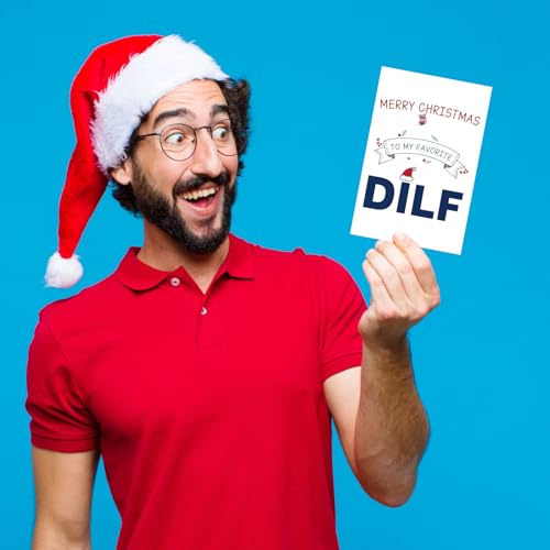Funny Christmas Card for Dad, Humorous Holiday Greeting Card with Envelope