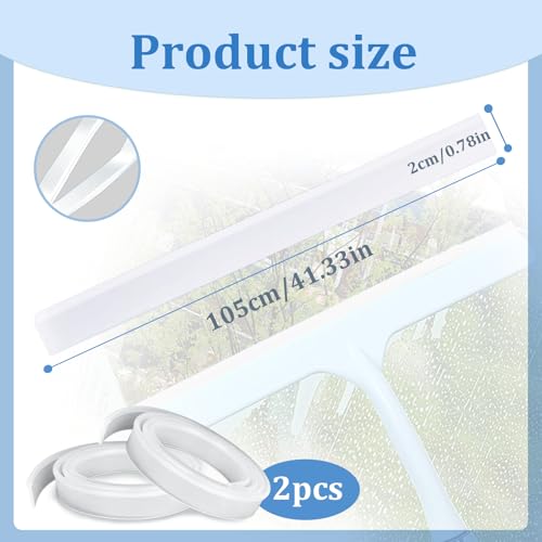 41 Inch Silicone Shower Squeegee Replacement Blades - 2 Pack