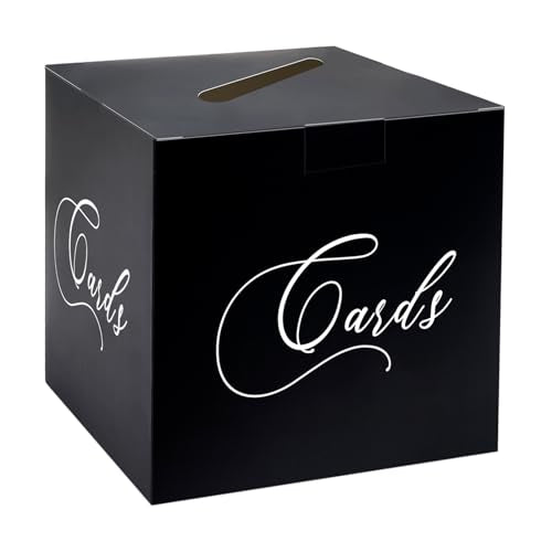 Black and White Card Box for Weddings, Birthdays & Parties