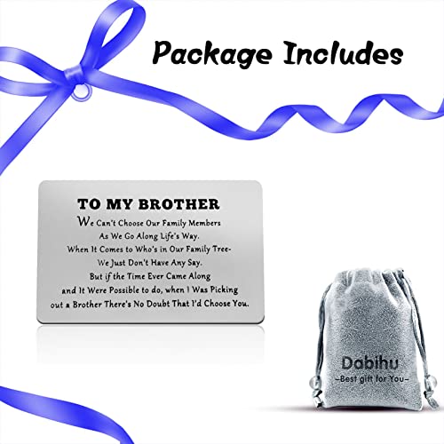 Engraved Wallet Card for Brother | Meaningful Gift from Sister