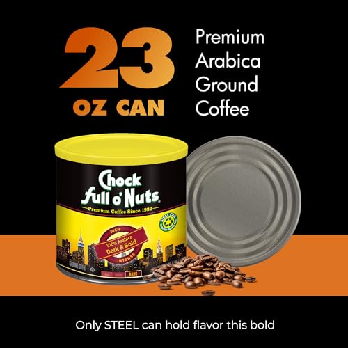 Chock Full o' Nuts Dark & Bold Ground Coffee, 23 oz - Rich Flavor & Aroma