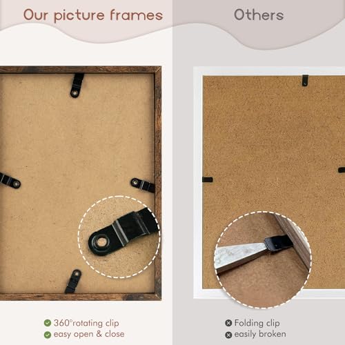 Double 4x6 Picture Frame - Brown MDF Tabletop Display