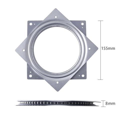 6-Inch Lazy Susan Turntable with 500 lbs Capacity - Steel Ball Bearing Rotating Tray