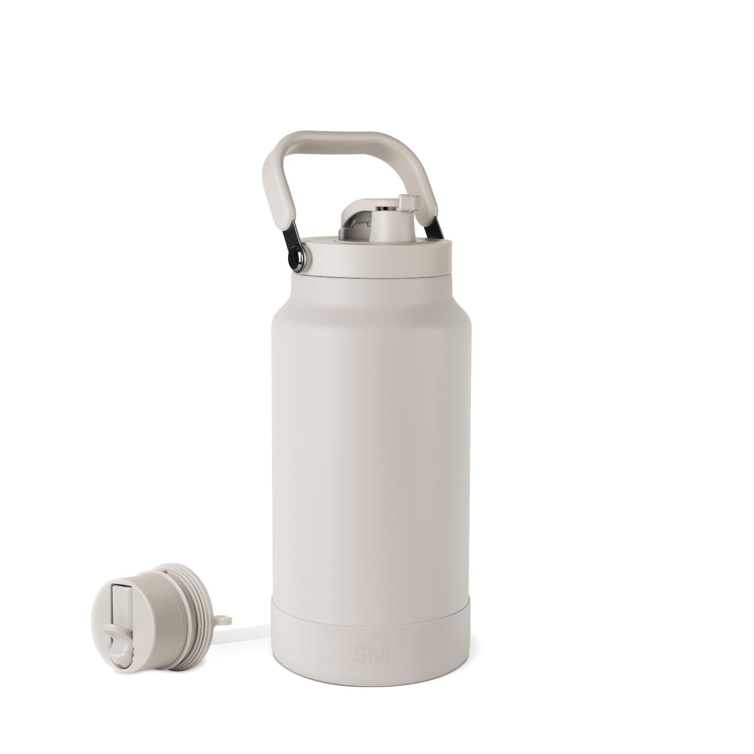 Simple Modern Trek Pivot | Half Gallon Water Bottle Jug with Handle & Boot | Interchangeable Straw & Chug Lids | Large Insulated Stainless Steel | Sports Camping Outdoors | 64oz, Almond Birch
