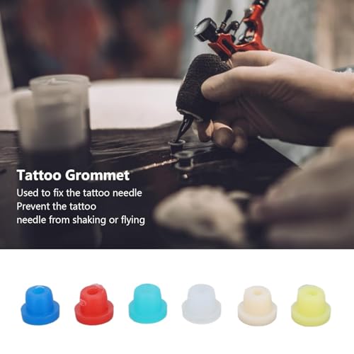 PurYupearl 100pcs Multicolour Tattoo Machine Needle Grommets Soft Rubber Nipples
