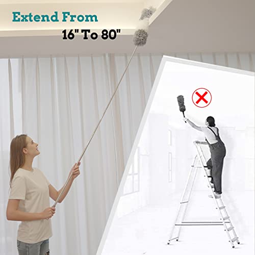 OOSOFITT Telescoping Extension Pole for Cleaning, 100-Inch Heavy-Duty Reach