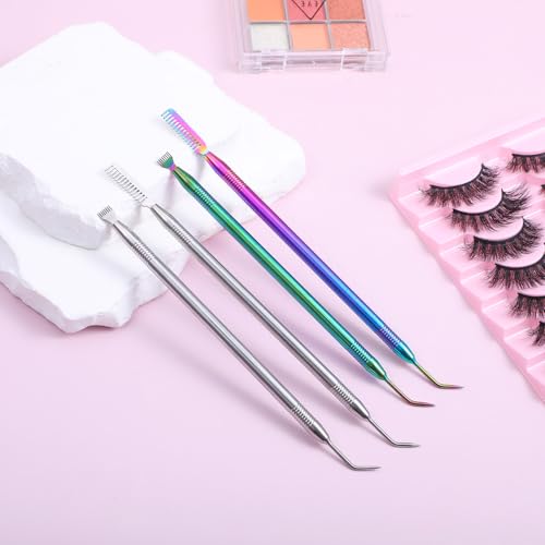SULIKJHUI 4 Pcs Stainless Steel Lash Lift Tool & Separator Set