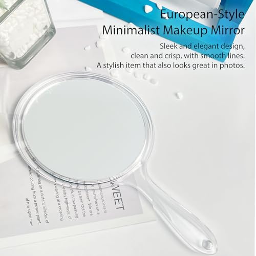 Kootinn Double-Sided Handheld Mirror - 4 Inch 1X/2X Magnifying Travel Mirror