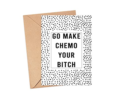 Funny Cancer Get Well Card - Chemo Humor 5x7 Inches