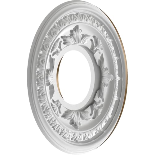 Ekena Millwork Baltimore 10-in. PVC Ceiling Medallion, Metallic Champagne Bronze