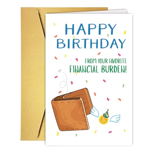 Funny Birthday Card for Dad & Mom - Humorous Gift from Kids