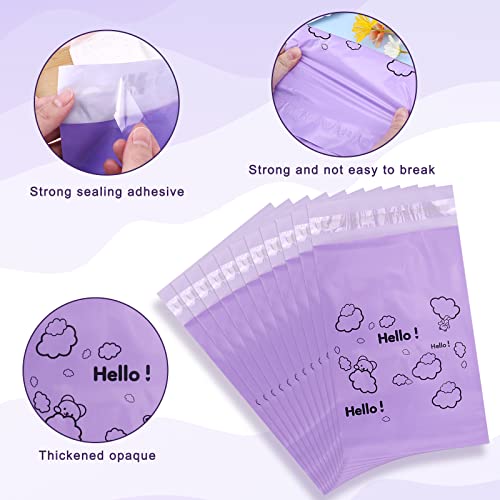 Purple Feminine Hygiene Disposal Bags - 100 Pack, 7x12 Inches