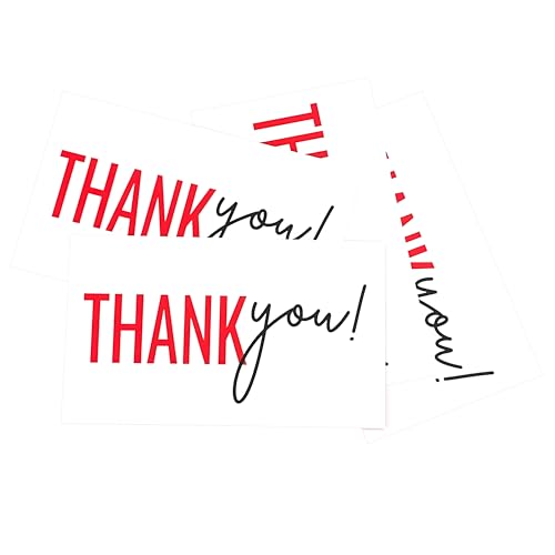 Thank You Cards Pack of 100 - Heartfelt Appreciation 2x3.5 Inches