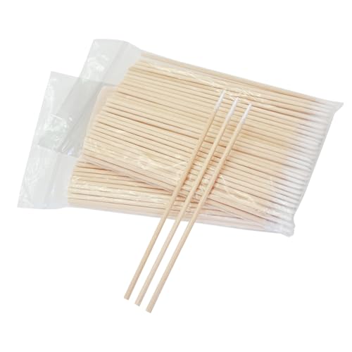 Egaageoi 4-Inch Pointed Cotton Swabs with Wood Sticks - 200 Count