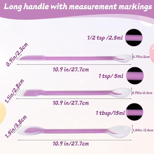 3 PCS Dual Ended Silicone Spatula Spoon Set - 11 Inch