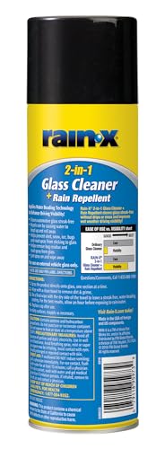 Rain-X 2-in-1 Glass Cleaner & Rain Repellent, 18 oz Aerosol (Pack of 2)