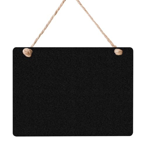 Double-Sided Wooden Chalkboard Sign - 9x6.7 Inches with String